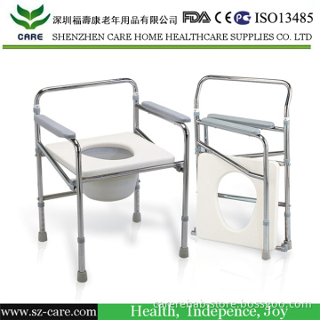 Chromed Steel Commode Chair